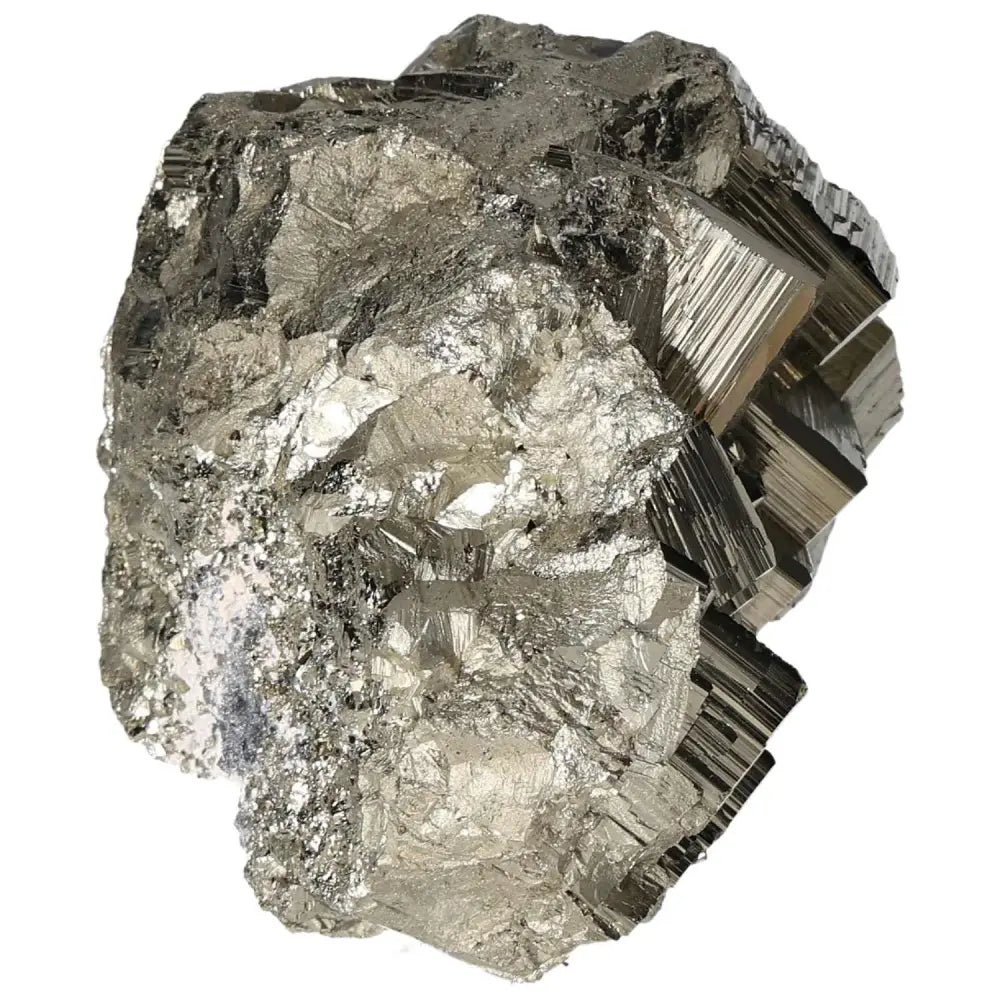 Superior quality pyrite cluster showcasing geometric cubic formations and metallic luster, sourced from premium deposits.