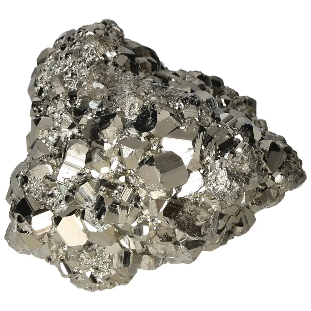 Superior quality pyrite cluster with natural cubic formations and metallic luster