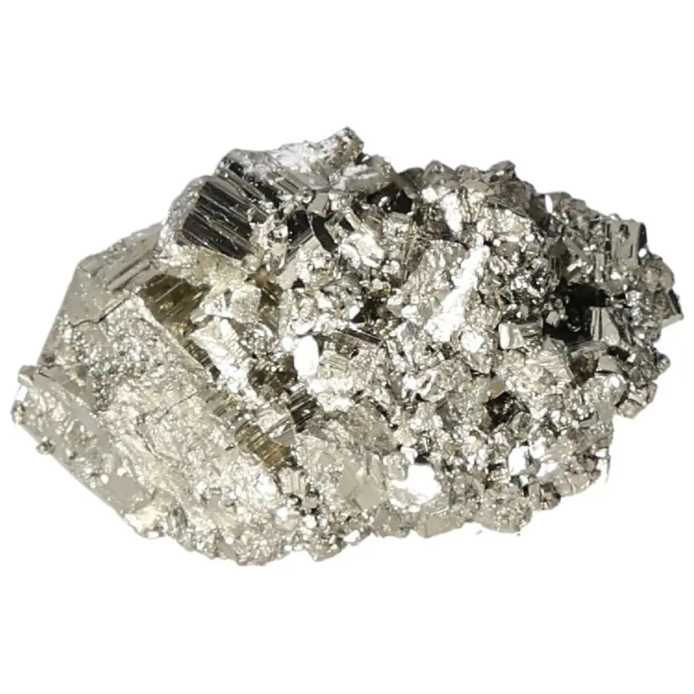 Superior quality pyrite cluster showcasing metallic luster and natural geometric formations