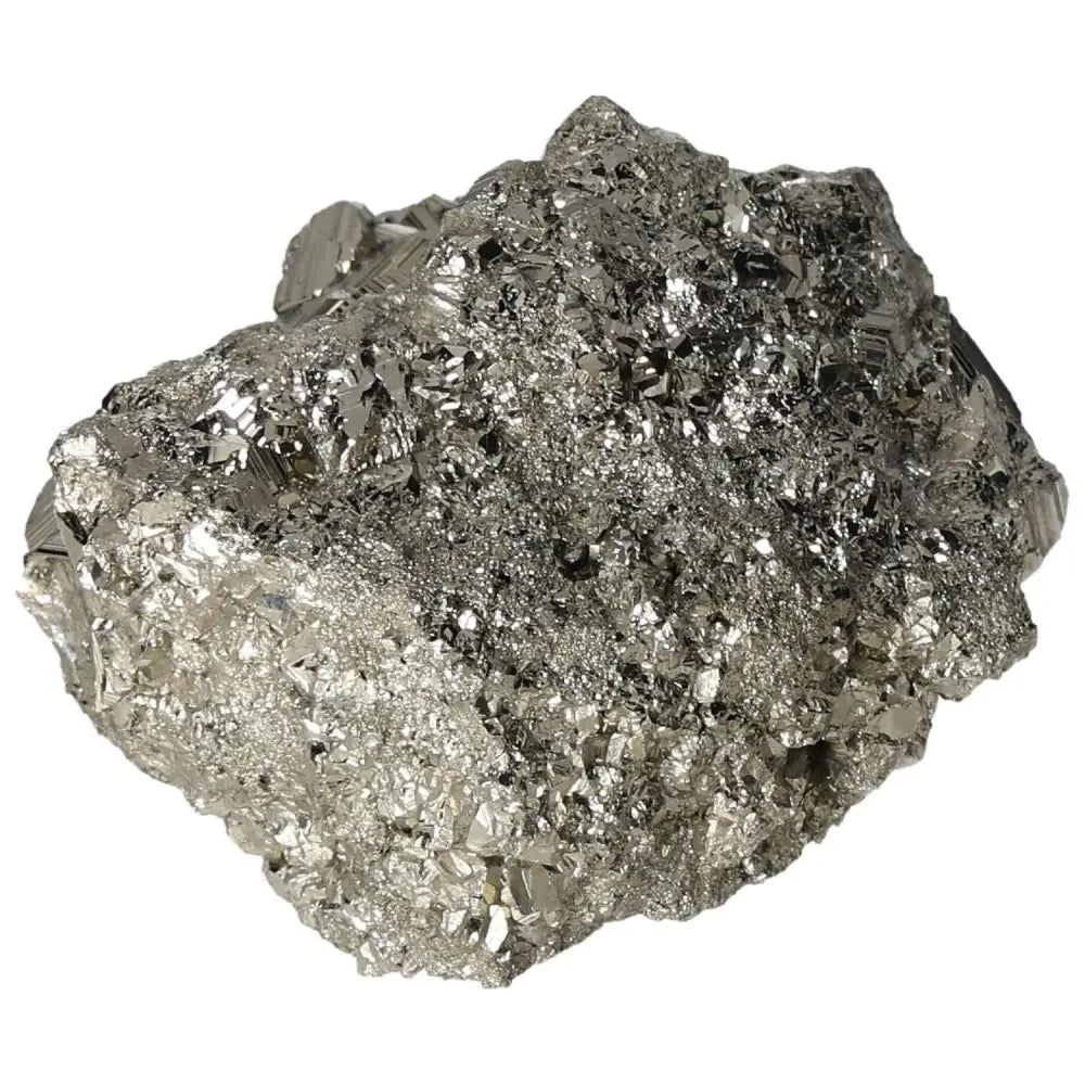Superior Quality Pyrite Cluster with metallic luster and geometric formations showcasing nature's brilliance.