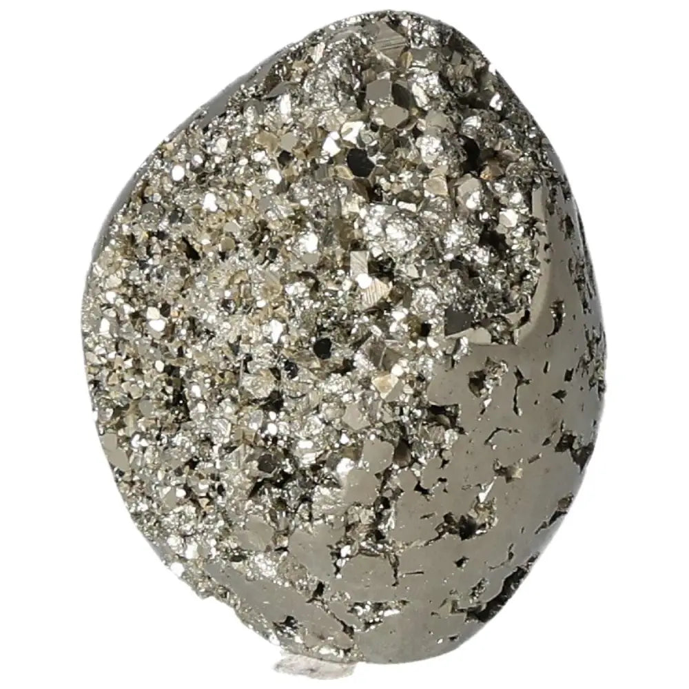 Superior Quality Pyrite Egg featuring geometric metallic luster and intricate natural formations for decorative and collection purposes