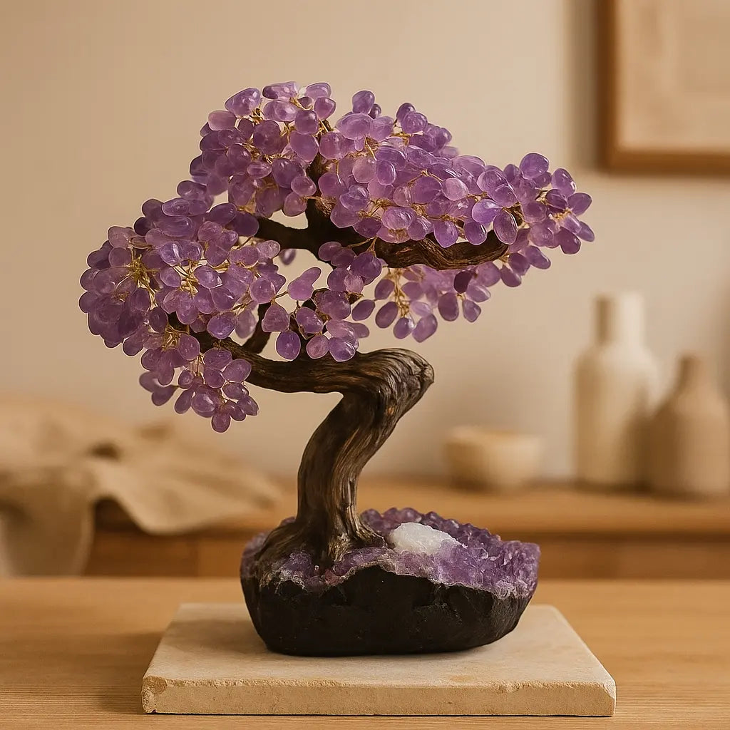 Tumbled Amethyst Tree 55cm – Polished Serenity and Spiritual Energy Sylvia Crystals Sp. z o.o.