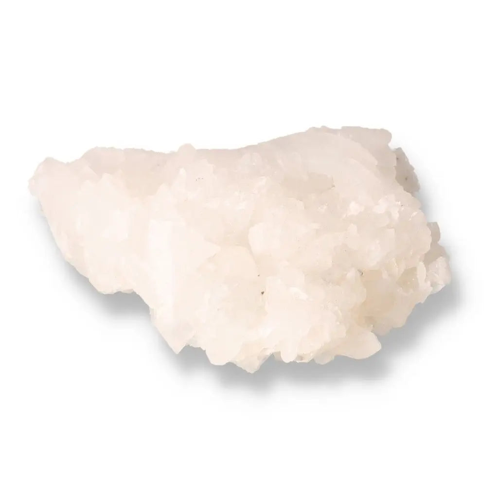 Milky Quartz gemstone displaying its serene opaque elegance and distinctive cloudy appearance, known for metaphysical properties.