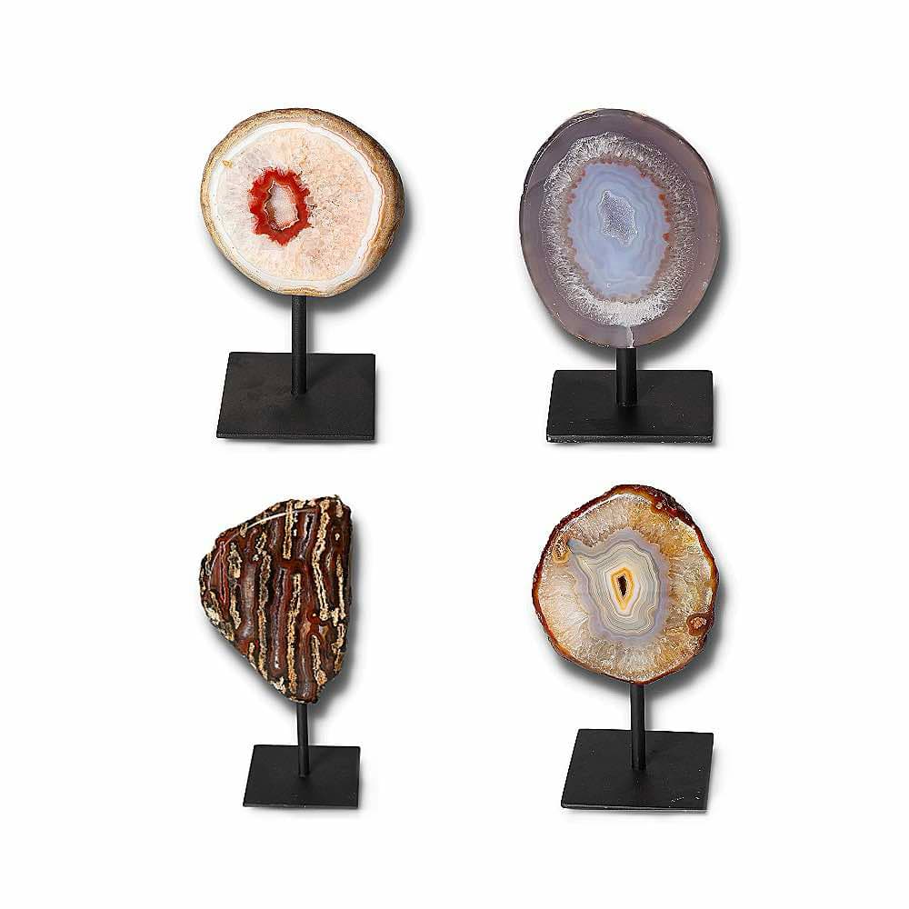 Agate on Metal Stand