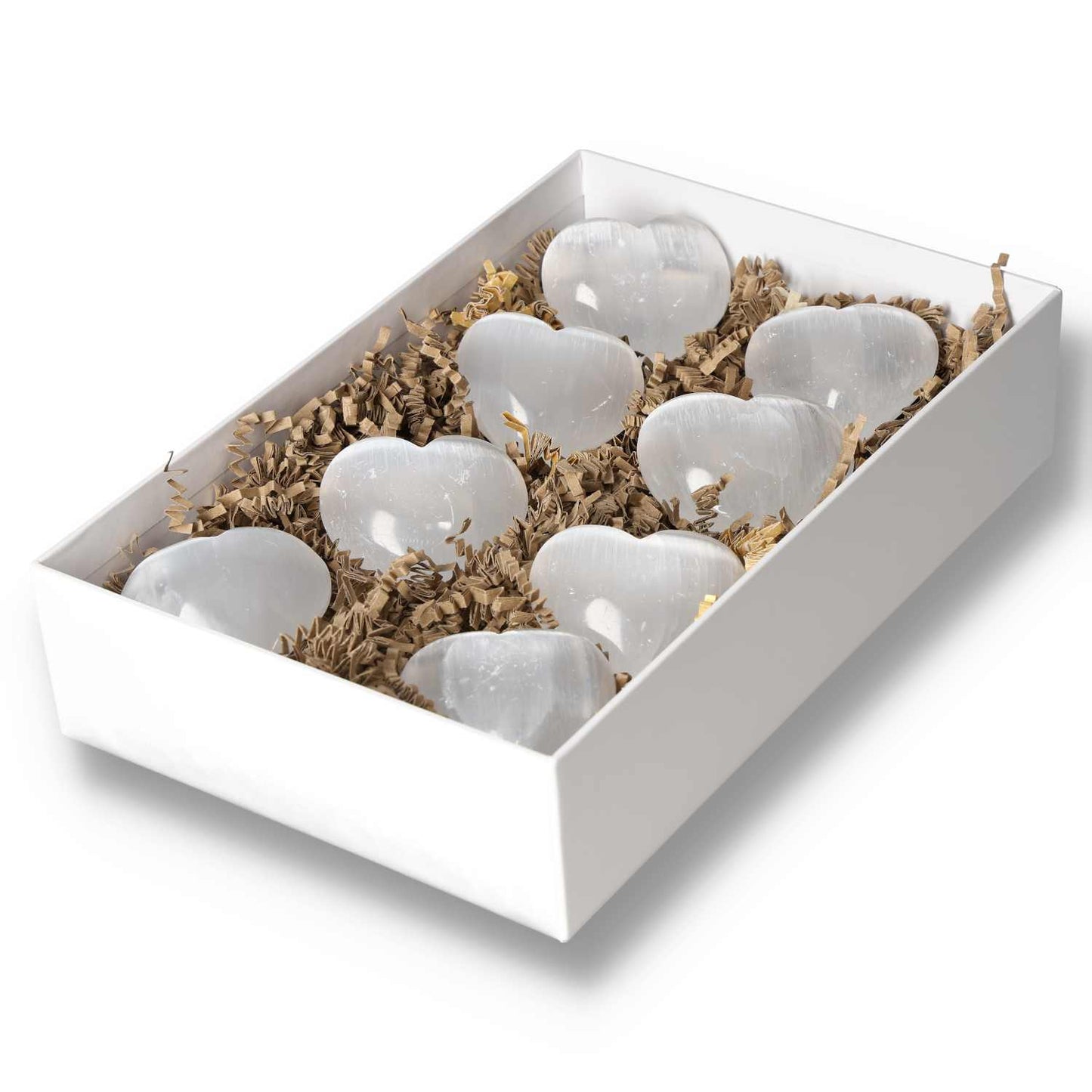 Selenite hearts Box