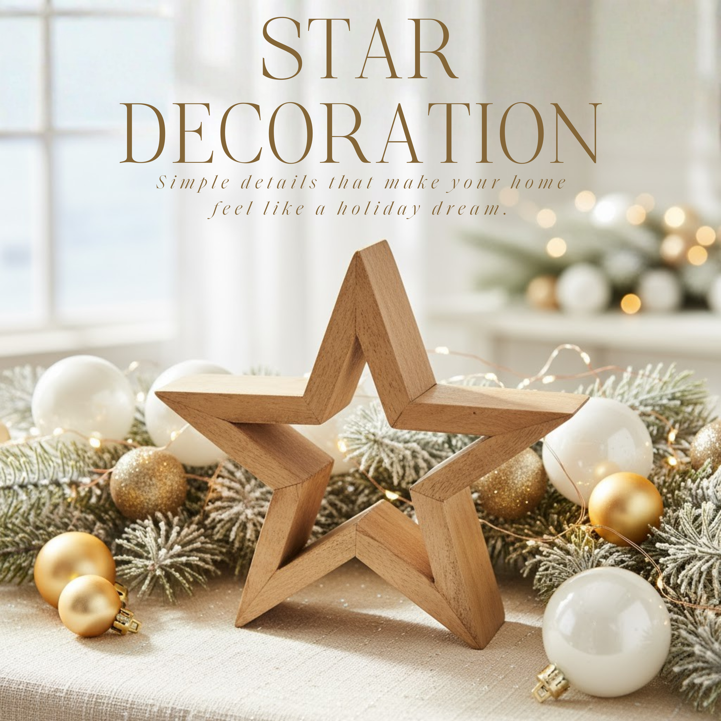 Sternständer aus natürlichem Mangoholz