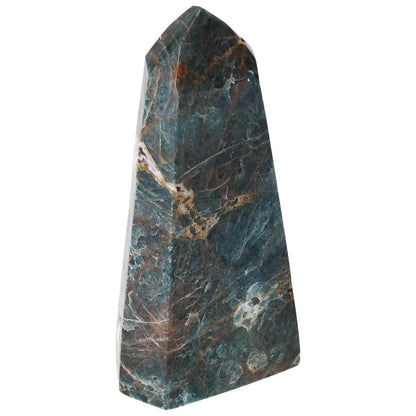 Apatite Obelisk from Sylvia Crystals, a high-quality gemstone enhancing focus and clarity, ideal for spiritual growth and decor.