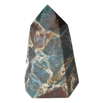 Apatite Obelisk from Sylvia Crystals, showcasing premium quality and vibrant colors in a polished crystal form. Ideal for luxury decor.