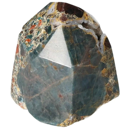 Apatite Obelisk from Sylvia Crystals, showcasing beautiful patterns and spiritual energy. Perfect for transformation and inner connection.