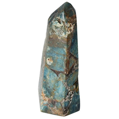 Apatite Obelisk by Sylvia Crystals showcasing luxury, beauty, and spiritual depth in a handcrafted gemstone masterpiece.