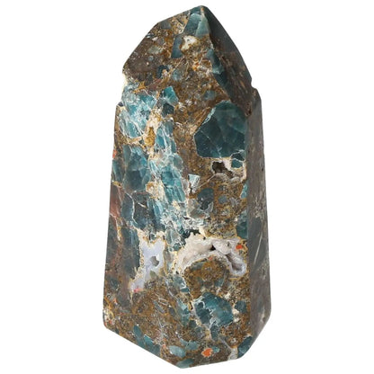 Apatite Obelisk by Sylvia Crystals, showcasing luxurious aesthetics and energy, handpicked for harmony and elegance.