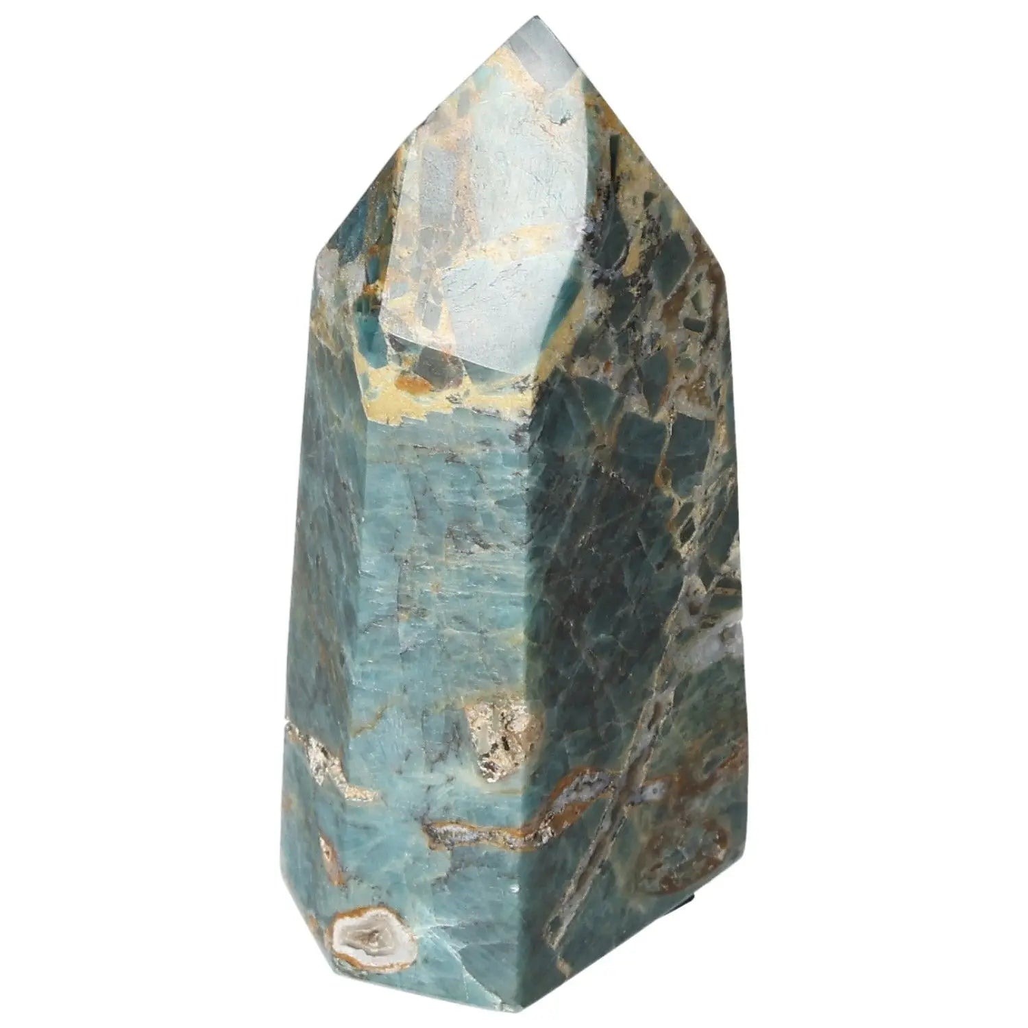 Apatite Obelisk from Sylvia Crystals, showcasing its vibrant colors and quality; a masterpiece of natural energy and consciousness.