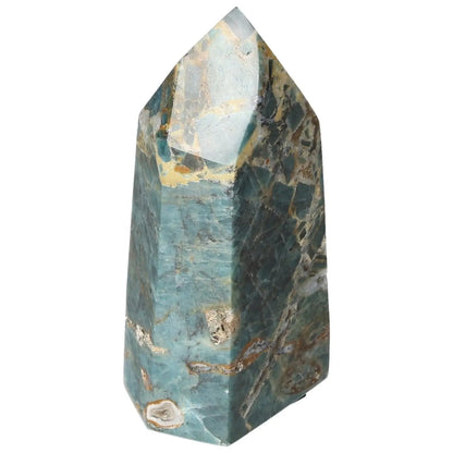 Apatite Obelisk from Sylvia Crystals, showcasing its vibrant colors and quality; a masterpiece of natural energy and consciousness.