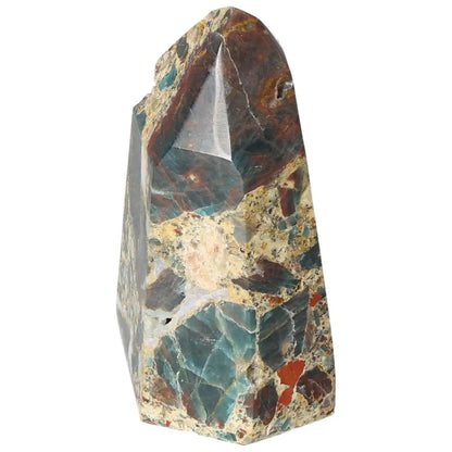Apatite Obelisk crystal with blue hues, offering transformative spiritual energy and clarity, from Sylvia Crystals' premium collection.