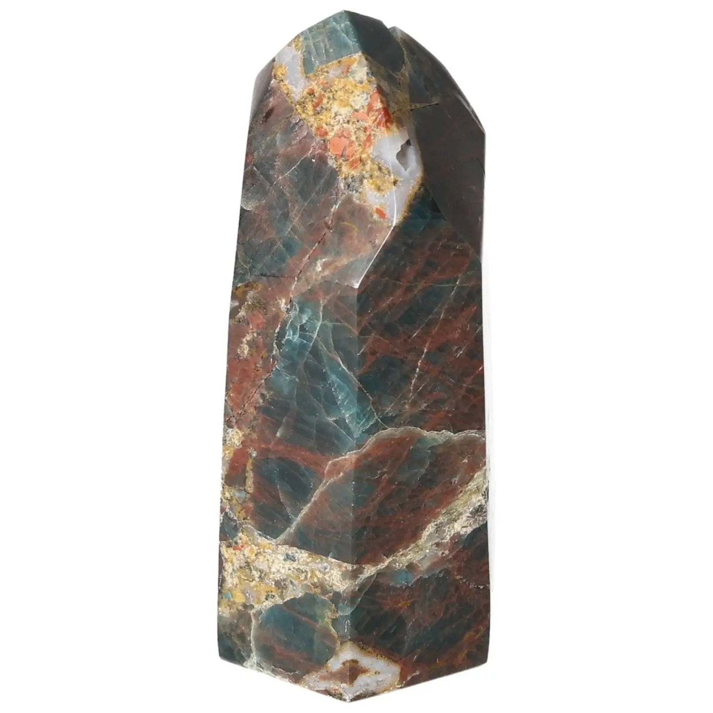Apatite Obelisk by Sylvia Crystals, showcasing premium-quality apatite with unique hues and spiritual properties for conscious living.