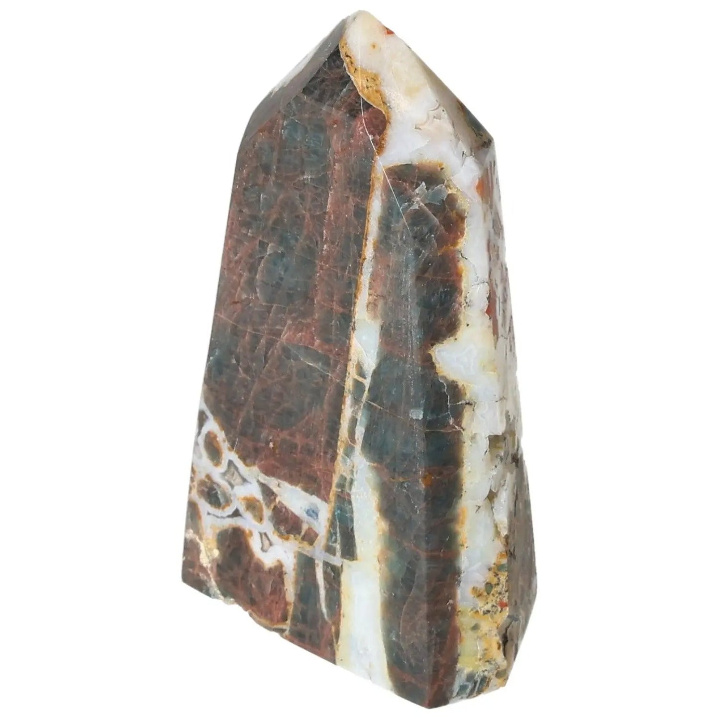 Elegant Apatite Obelisk from Sylvia Crystals, showcasing vibrant blue hues for clarity and personal growth in luxury living spaces.