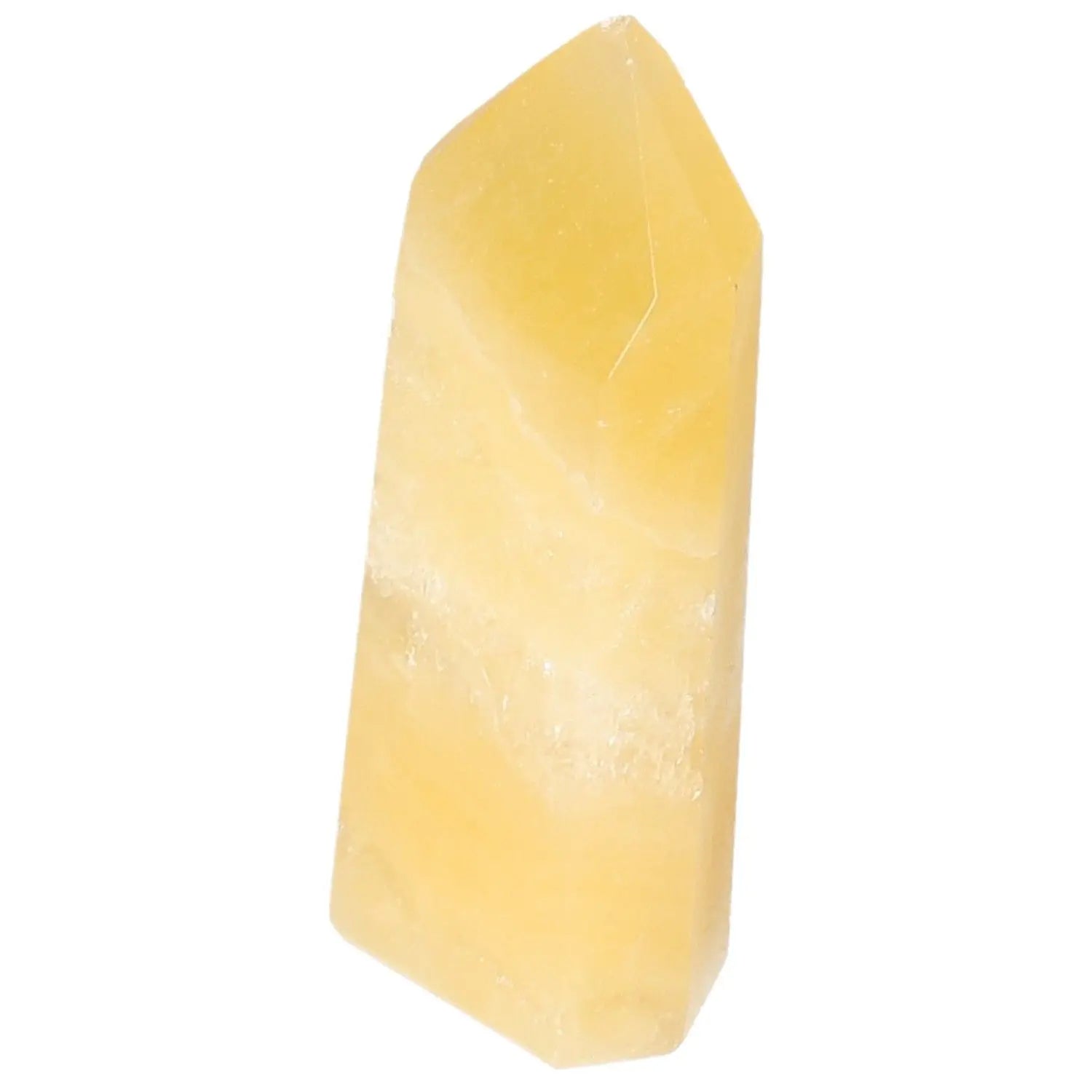 Mexican Calcite Obelisk - Handpicked gemstone from Sylvia Crystals, promoting positivity and success. Premium spiritual accessory.