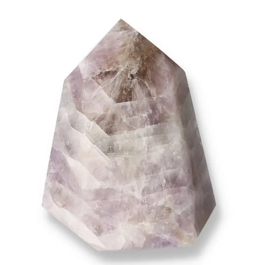 Seven Point Polished Amethyst gemstone, Sylvia Crystals, luxurious and spiritually potent, perfect centerpiece for harmony and elegance.
