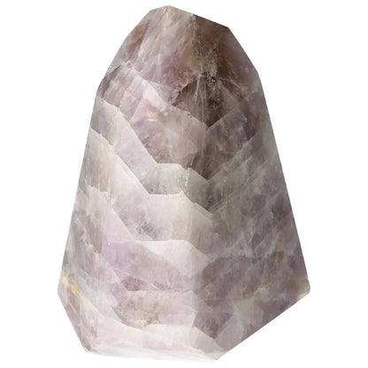 Seven Point Polished Amethyst gemstone, Sylvia Crystals creation, showcasing luxury and spiritual energy.