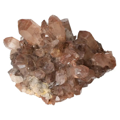 Quartz cluster with lithium from Sylvia Crystals, showcasing natural beauty and healing properties, ideal for chakra support.