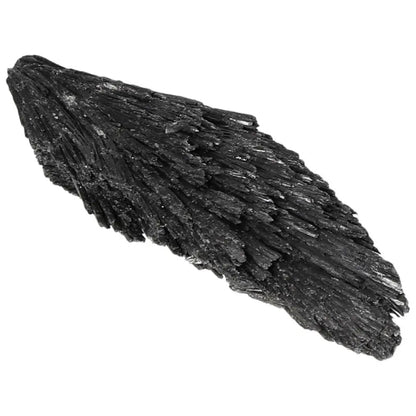 Black Kyanite crystal from Sylvia Crystals, known for meditation enhancement and conflict resolution, handpicked for quality.