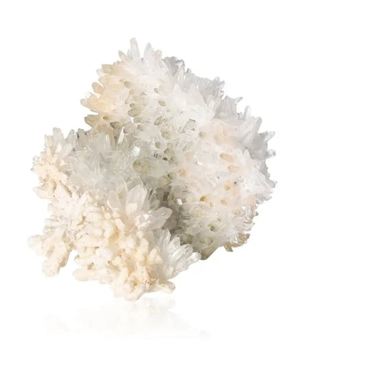 Exquisite quartz with calcite crystal showcasing unique color variations for harmony and balance. Ideal for crystal enthusiasts.