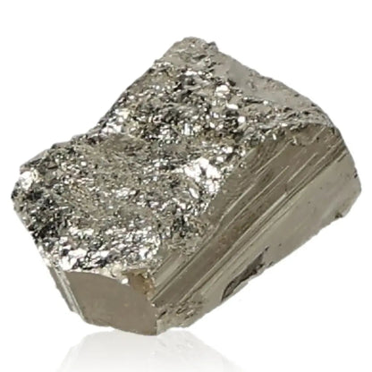 Natural pyrite mineral known as Fool's Gold with a radiant golden hue and metallic luster, symbolizes abundance and prosperity.