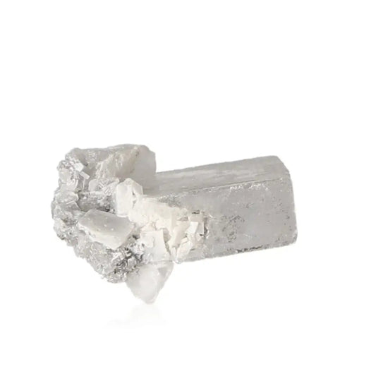 Clear quartz crystal with a glass-like appearance, known as the "Master Healer," enhances energy, clarity, and focus for meditation and spirituality.