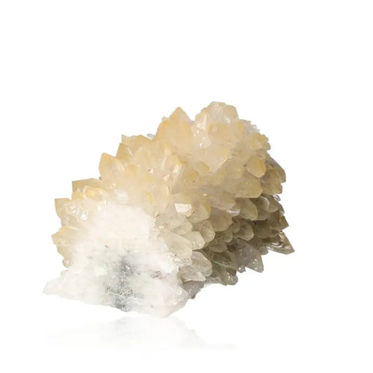 Crystal clear quartz cluster showcasing unparalleled clarity and sparkling brilliance, perfect for energy enhancement and balance.