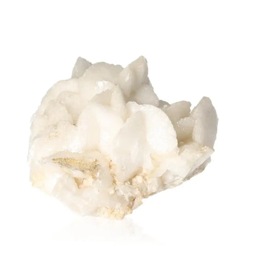 White Calcite crystal cluster for energy amplification, healing, and spiritual growth.