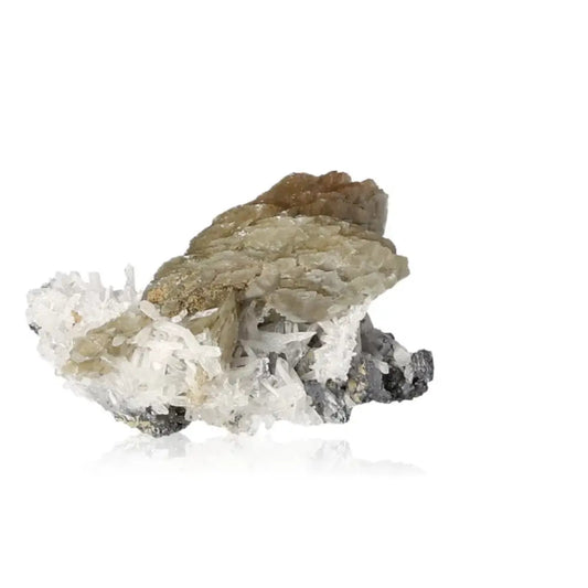 Quartz crystal known as the 'Master Healer', ideal for energy amplification and meditation, featuring a clear, glass-like structure.