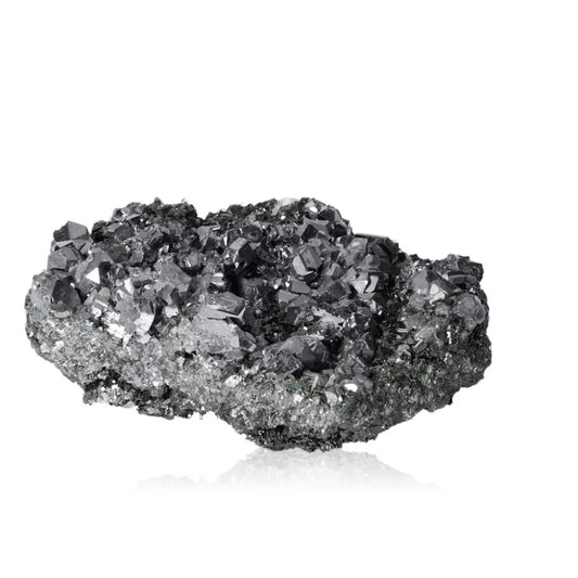 Galena crystal stone showcasing its protective and grounding properties, ideal for spiritual and esoteric practices.