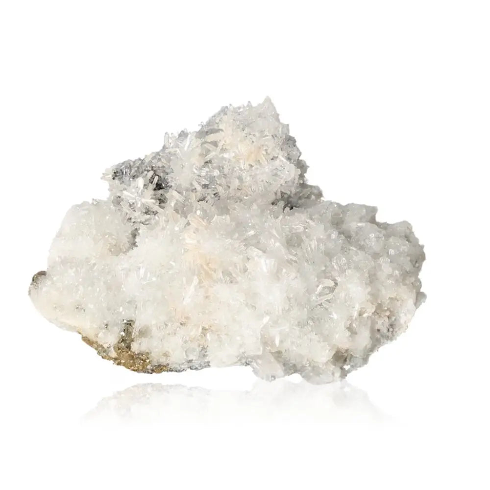 Quartz crystal, the 'Master Healer,' with clear, glass-like appearance, ideal for meditation and decoration, emits positive energy.