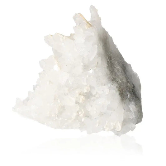 Quartz with Calcite crystal showcasing natural clarity and delicate beauty