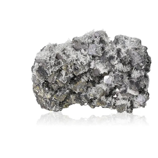 Galena with Quartz and Calcite crystal formation for spiritual balance and transformation