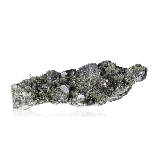 Quartz with Galena crystal showcasing captivating visual and energetic properties for balance and clarity.
