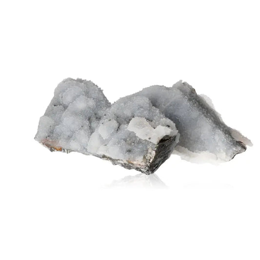 Chalcedony gemstone showcasing translucent appearance, known for harmony, communication, and emotional healing benefits.