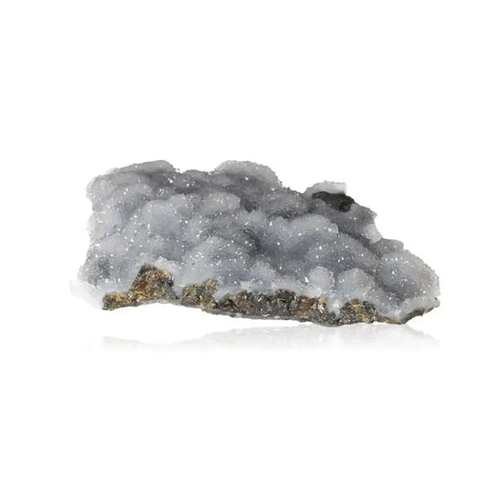 Quartz crystal cluster with brilliant sparkle, known for energy amplification and enhancing focus and balance in daily life.