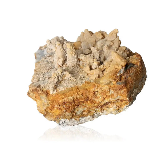 Quartz with Calcite crystal showcasing pure clarity and brilliant sparkle for personal transformation and well-being.
