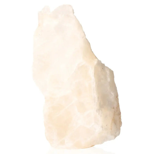 Small Selenite Lamp crafted from genuine selenite crystal, perfect for adding a soft, calming glow to home or office.