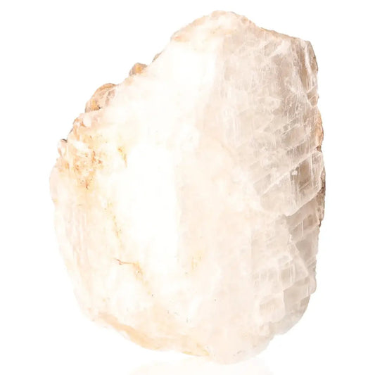 Medium Selenite Lamp made from genuine crystal, offering a warm glow and promoting peace. Perfect for home decor and ambient lighting.