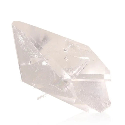 Lemurian Quartz Free Form crystal from Sylvia Crystals, showcasing clear luxurious facets for energy amplification and spiritual growth.