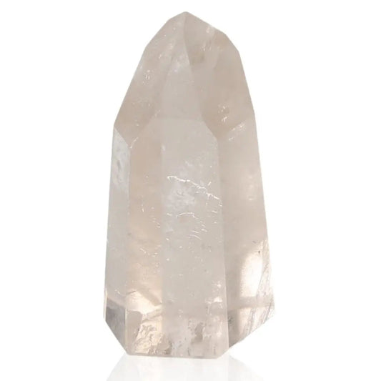 Lemurian Quartz Obelisk crystal sculpture from Sylvia Crystals, showcasing spiritual and artistic craftsmanship.