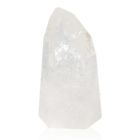 Lemurian Quartz Obelisk by Sylvia Crystals - Elegant and spiritual crystal tower for contemporary design enthusiasts.