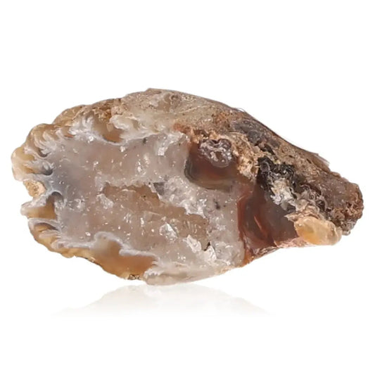Mini Agate Geode showcasing natural beauty, tranquility, and unique formations.