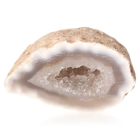 Mini Agate Geode with intricate patterns and soothing hues, promoting balance and harmony. Ideal for enhancing energy flow.