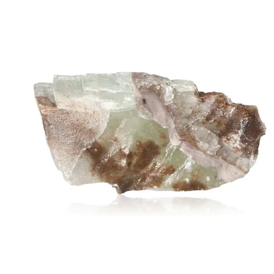 Raw green calcite crystal stone for emotional healing and heart chakra energy, perfect for promoting inner peace and positive vibes.