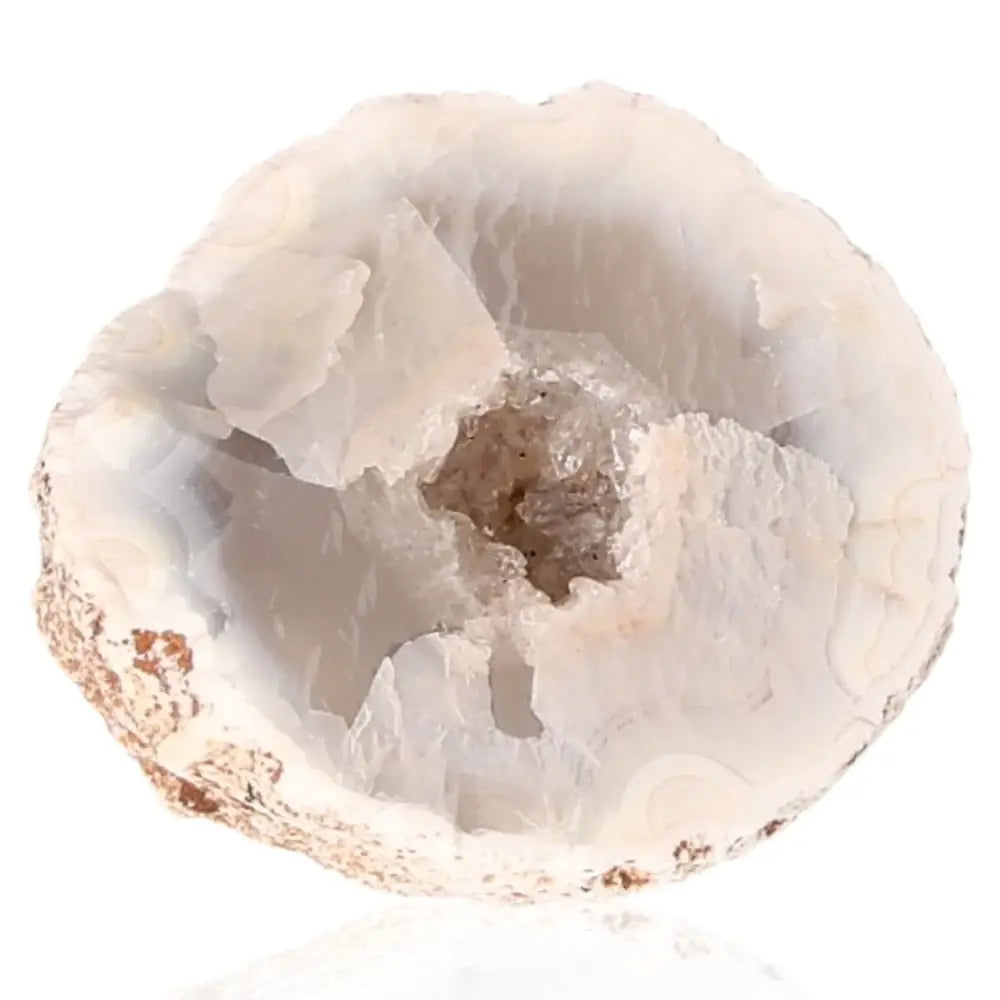 Mini Agate Geode showcasing intricate crystalline formations and natural beauty in vibrant patterns.