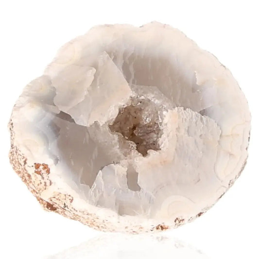 Mini Agate Geode showcasing intricate crystalline formations and natural beauty in vibrant patterns.