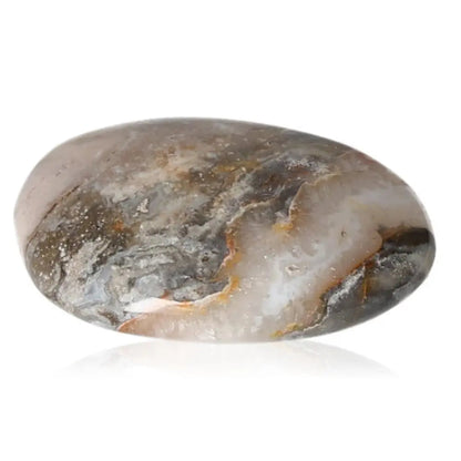 Tumbled Jasper gemstone showcasing natural earthy tones, ideal for promoting harmony and reducing stress on a journey to inner peace.